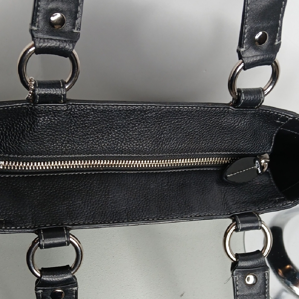 Coach Penelope Black Leather Tote Bag - Picture 9 of 13